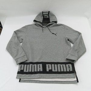 Puma (Sz.M) Men's Gray Pullover Hoodie Sweatshirt